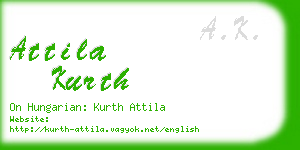 attila kurth business card